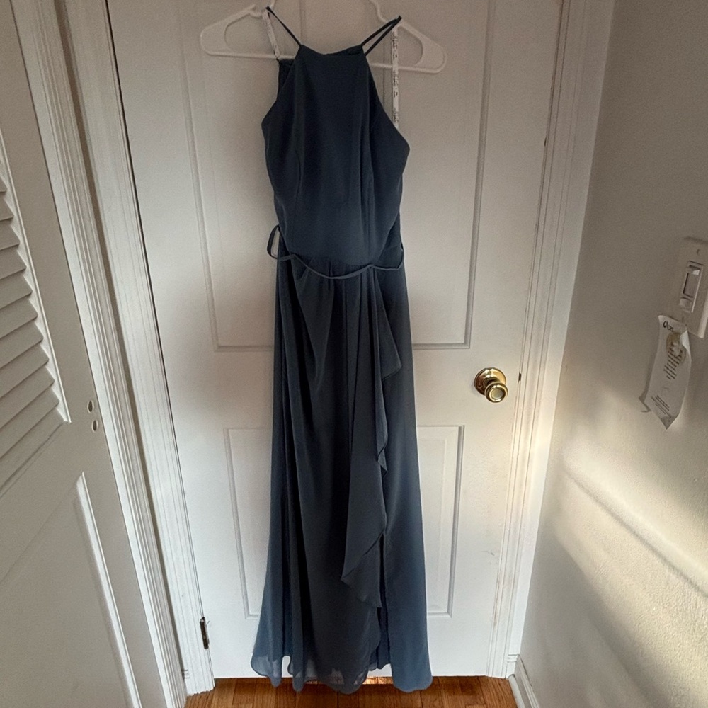Chic Sleeveless Blue Maxi Dress